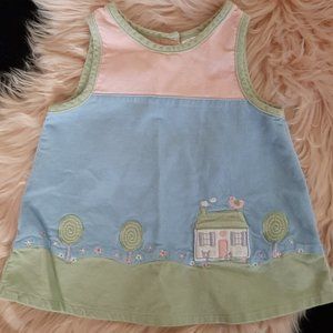 Vintage Embroidered Corduroy Dress - 🛒3/$12